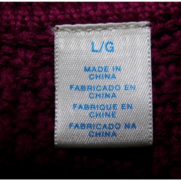 Dockers Mens L Purple Magenta Knit Logo Crewneck Long Sleeve Sweater - Picture 5 of 11